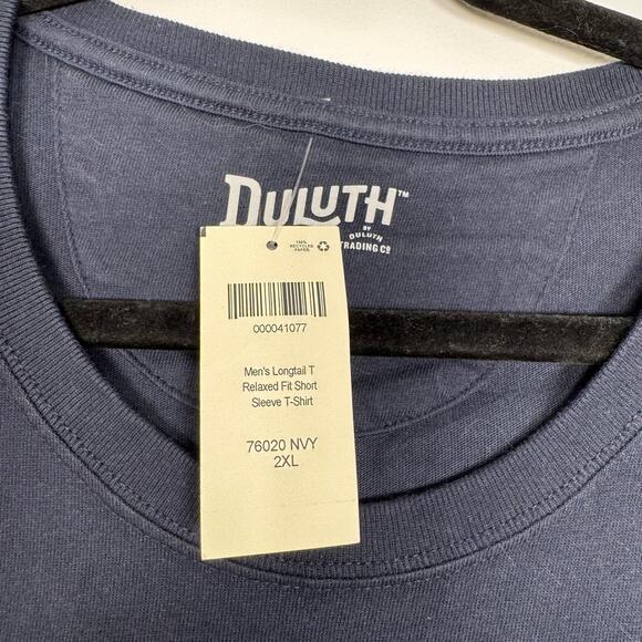 Duluth Tee - Navy Blue - Relaxed Fit Longtail T - Picture 3 of 5